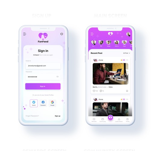 New Social Media Notification App Design Needed Design von MercClass