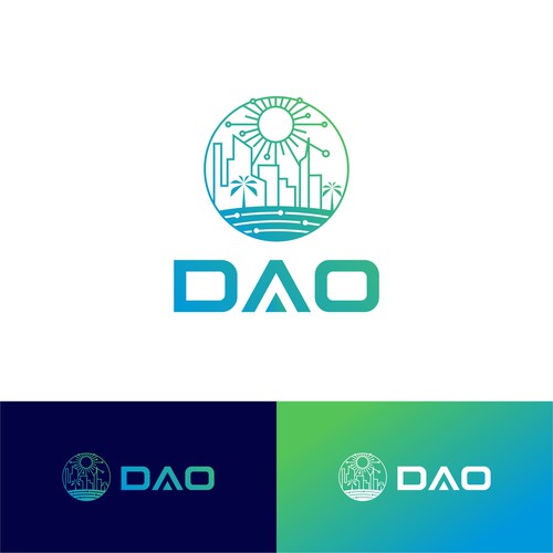 Logo — island DAO — let's buy an island — Ethereum blockchain Design by X-DNA
