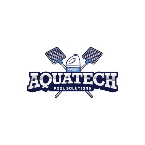 AQUATECH pool solutions logo Design réalisé par Akhbarindo