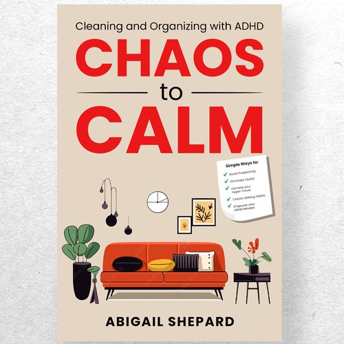 Simple and Empowering book cover for cleaning and organizing Diseño de ryanurz