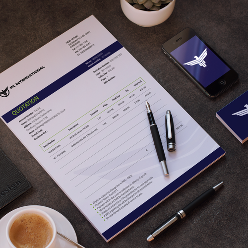 Given logo to be added to quotation to enhance brand appeal Design by Mindshift Design