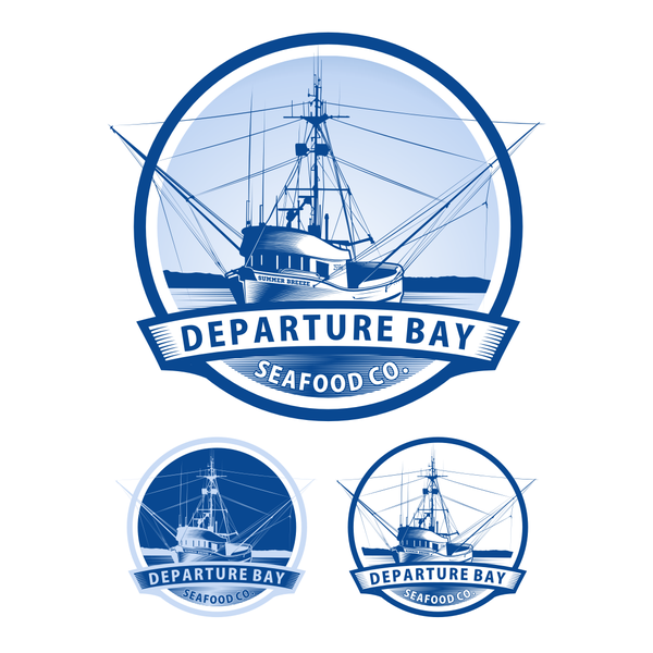 Design by SATURA titled "DEPARTURE BAY SEAFOOD CO. needs a new logo"