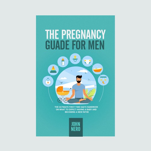 Cover design for a pregnancy guide for men Design by Harry007