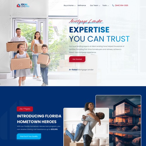 Persuasive and eye appealing website design for a mortgage company Design by MercClass