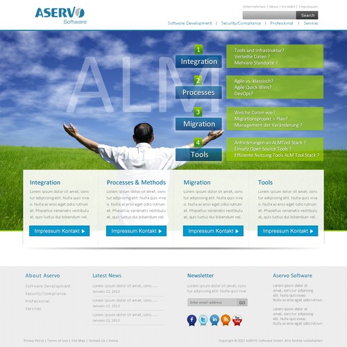 Web page design contest entry by kavish