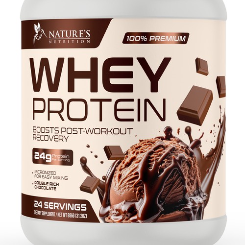 Diseño de Tasty Whey Protein Chocolate Design Needed for Nature's Nutrition de UnderTheSea™