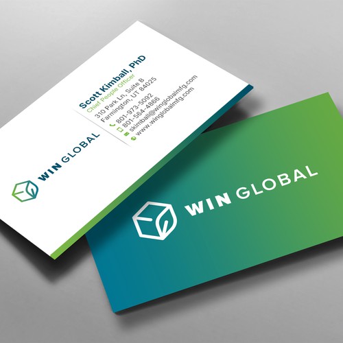 WIN Global Business Card Design Design réalisé par chandrayaan.creative