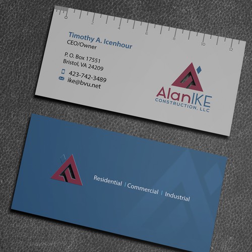 construction visiting card design