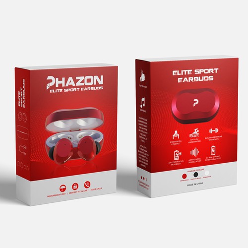 Wireless earbuds packaging box sleeve design Design por Rajith Shantha