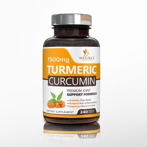 Nature's Nutrition needs a "beautiful label" for its Turmeric Extract bottle Design by DesignSBS