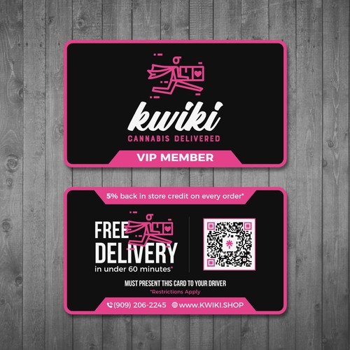 VIP membership card for a cannabis delivery service Réalisé par Tcmenk