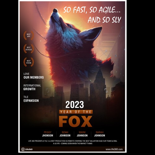 Design di Life360 2023 Year of the Fox Poster di Bittu2015