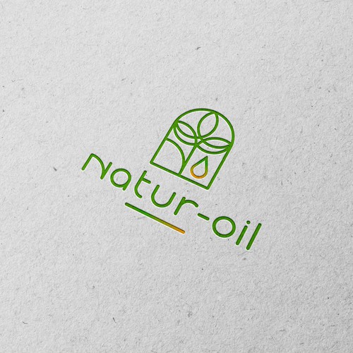 Logo representing bio based oil products. Design réalisé par Bianca Souza