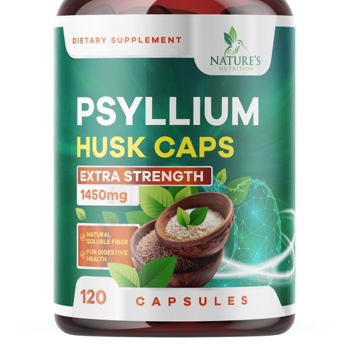 Natural Psyllium Husk Capsules Design needed for Nature's Nutrition Design by rashedhannan