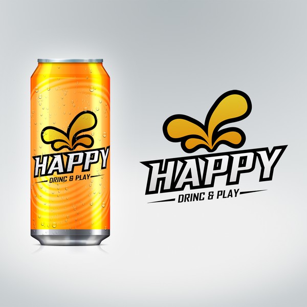 Diseño de Epsilon73 titulado "Una ilustración joven, vibrante, colorida, deportiva, con gotas chispeantes para bebida hidratante"