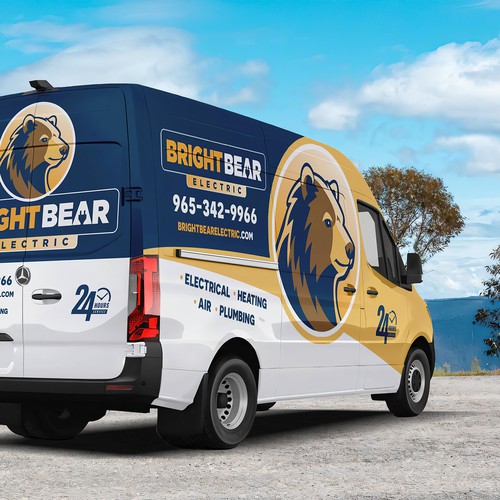 Create a captivating van wrap for Bright Bear Design by uwraps