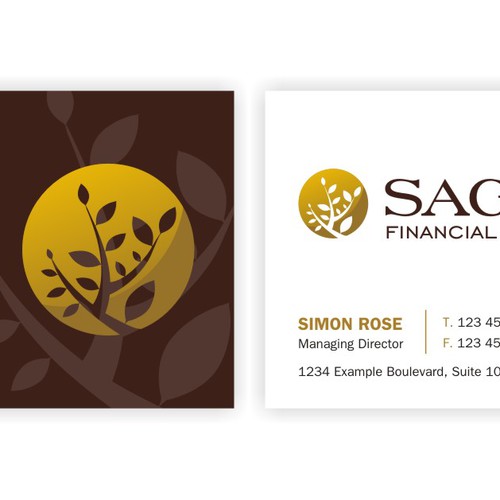 Create the next logo and business card for Sage Financial LLC Réalisé par studio34brand