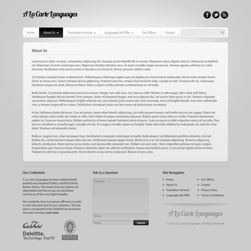 Design di Help A La Carte Languages with a new website design di Awesome Designs