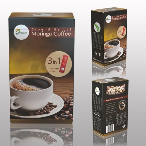 Moringa Herbal Coffee Réalisé par bastian-weiss-design
