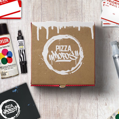 Old School graffiti artist meets new school Pizza Maker Design by JCGWdesign