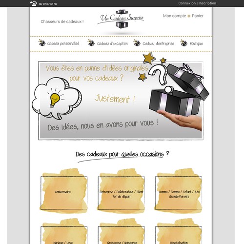 Webdesign Pour Prestashop Pour Un Cadeau Surprise Web Page Design Contest 99designs