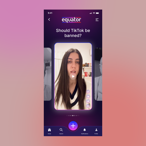 Designs | Equator app discussion page | Web page design contest