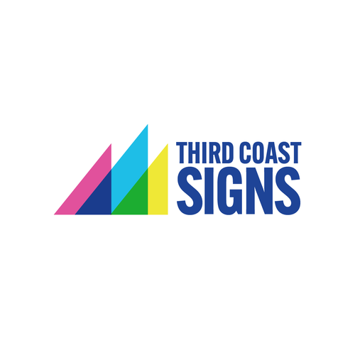 New vibrant business logo and branding for a sign making company serving Chicago Design by NinjaMouse™