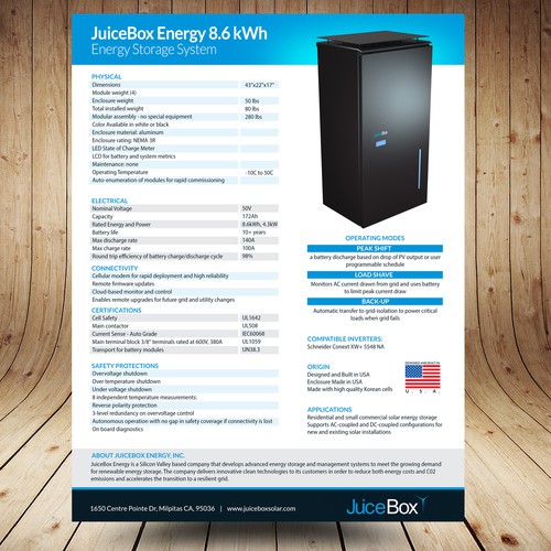 Data Sheet for an Advanced Energy Storage System Design by Stanojevic