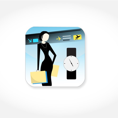 Create the next icon or button design for Fly Over Chic Réalisé par Nacahimo7