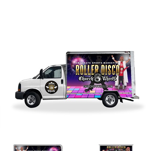 Church of 8 Whells Van Full Wrap Design by Gabriela Angelino