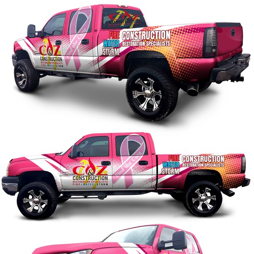 Breast Cancer Awarness Truck! Design by WooTKdesign