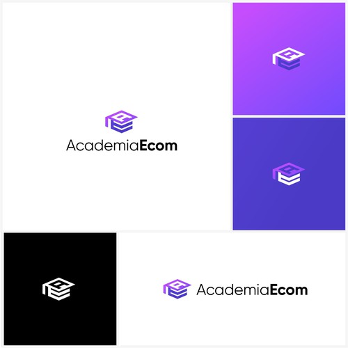Academia Ecom - Logo For Online Ecommerce Learning Center Design by @fakfokhufu