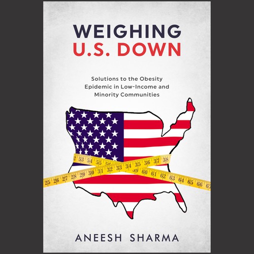 Book Cover: Non-fiction book on the obesity epidemic. Front, back, and spine - paperback & ebook. Design by kmohan