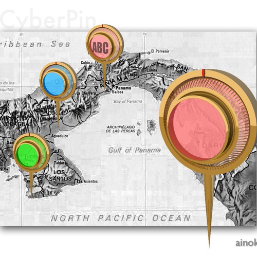 Stylistic Map Pin Diseño de ainoki