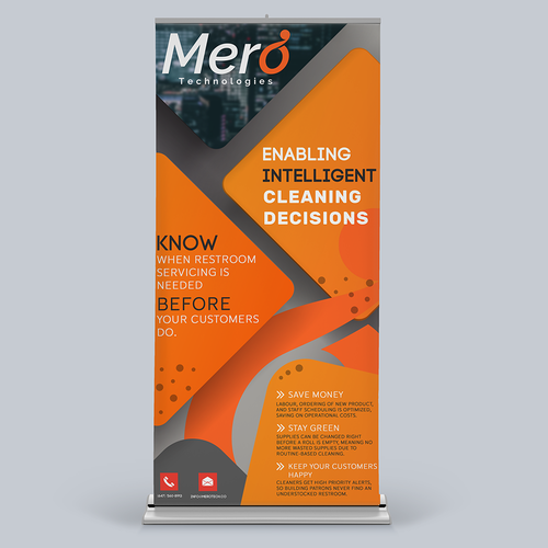 Growing tech startup in IoT needs a banner design for trade-shows Design by Shehran Shayor