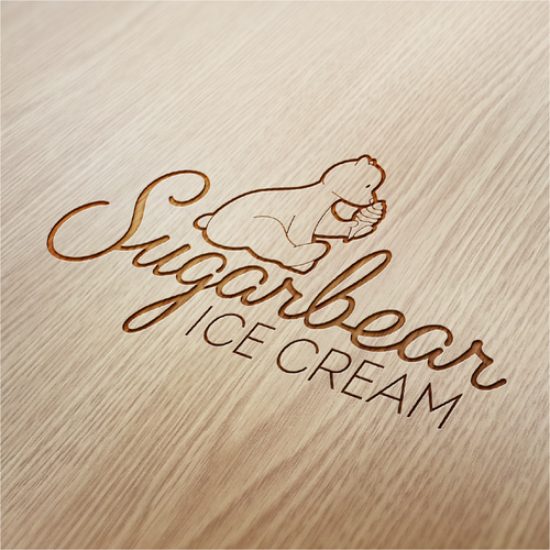 Create a vintage, monochromatic bear logo for Sugarbear Ice Cream! Design by KelvinH