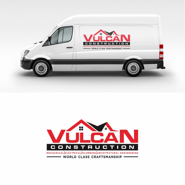 Design by nioh titled "VULCAN CONSTRUCTION LOGOS"