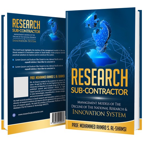Book Cover Design Suitable for innovation and Research Diseño de Lizaa