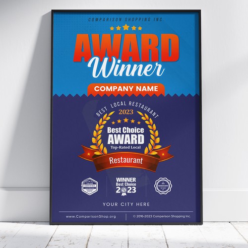 Design Poster For Award Winning Local Businesses por Monki D Loy