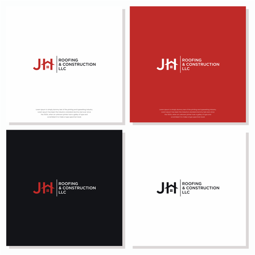 Modern logo for a roofing company Design by Aksara Hati™
