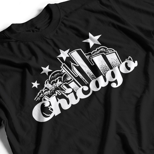 One of a Kind Chicago Themed T-Shirt Design by HATO.