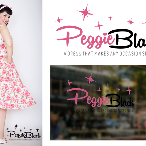 Create a captivating pinup logo design with a twist for Peggie Black Design by Maya984