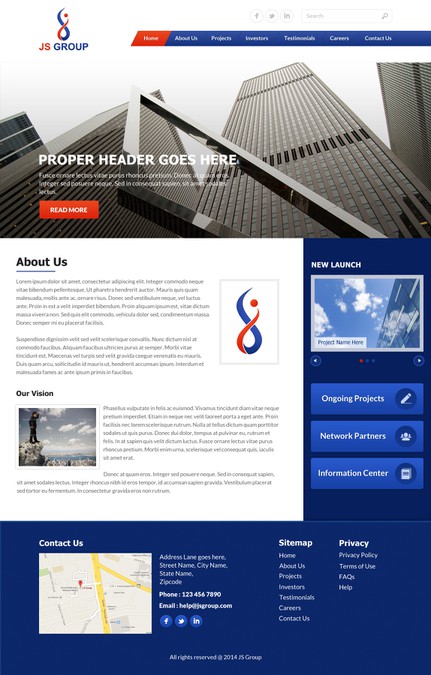 Corporate Website(Group of Companies) | Web page design contest