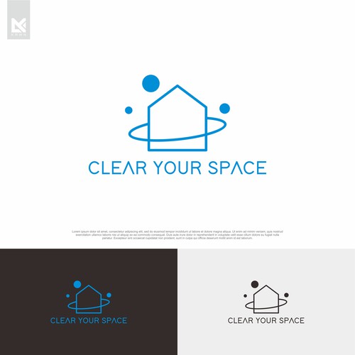 A logo to attract those wanting a beautifully organised & clutter free home Ontwerp door K R W N