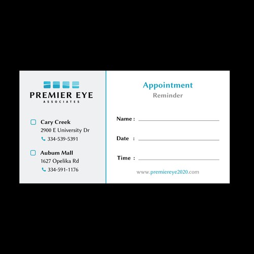 Appointment Card Redesign Design by emadz