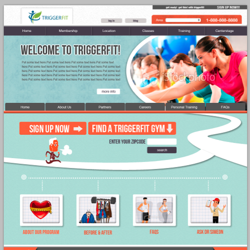Website Design Wanted for TriggerFit! Diseño de Grace Andersson