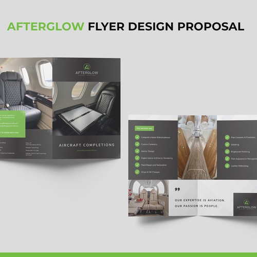 Striking Modern Brochure for Private Jet Owners Design by SlideFactory