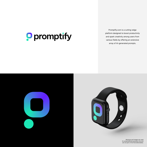 Modern, Simple and Sleek Logo for Promptify.com Design by Kreaton