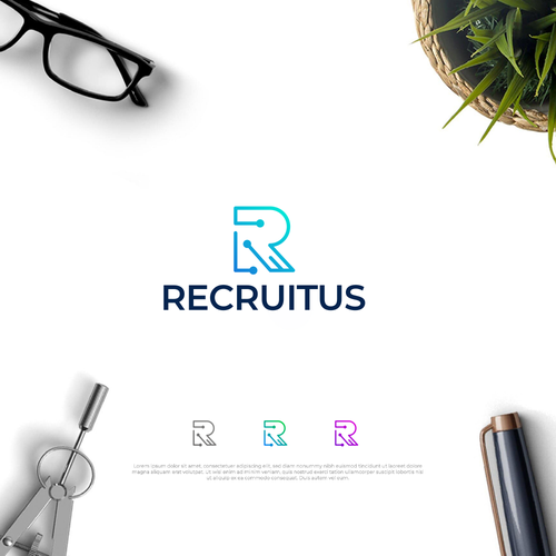 Logo for innovative recruitment company Design by Naztudio