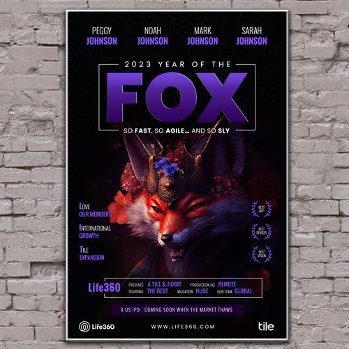 Design di Life360 2023 Year of the Fox Poster di Anirban Giri